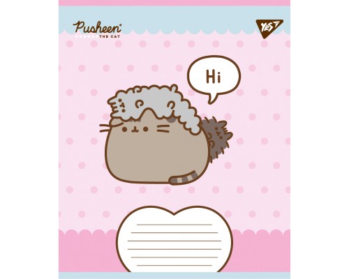 Зошит Yes Pusheen Weekend А5 12 аркушів коса лінія (767609)