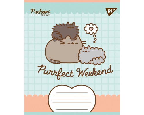Зошит Yes Pusheen Weekend А5 12 аркушів коса лінія (767609)