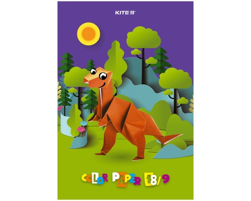 Кольоровий папір Kite А4 односторонній (18 аркушів/ 9 кольорів) в асортименті (K23-1250)