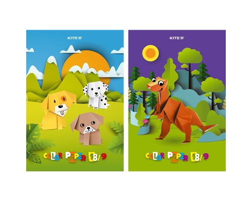 Кольоровий папір Kite А4 односторонній (18 аркушів/ 9 кольорів) в асортименті (K23-1250)