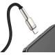 Дата кабель USB 2.0 AM to Lightning 1.0m Cafule Metal 2.4A black Baseus (CALJK-A01)