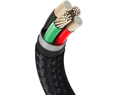 Дата кабель USB 2.0 AM to Lightning 1.0m Cafule Metal 2.4A black Baseus (CALJK-A01)