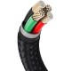 Дата кабель USB 2.0 AM to Lightning 1.0m Cafule Metal 2.4A black Baseus (CALJK-A01)
