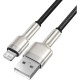 Дата кабель USB 2.0 AM to Lightning 1.0m Cafule Metal 2.4A black Baseus (CALJK-A01)