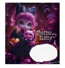 Зошит Школярик Gothic cats 12 аркушів клітинка (012-3531K)