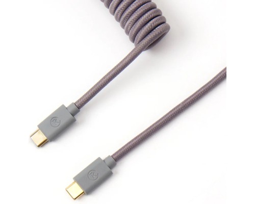 Дата кабель USB 2.0 AM to USB-C 1.36m Coiled grey Keychron (CABG_KEYCHRON)