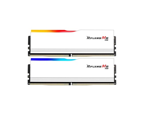 Модуль пам'яті для комп'ютера DDR5 32GB (2x16GB) 6000 MHz Ripjaws M5 RGB Matte White G.Skill (F5-6000J3636F16GX2-RM5RW)