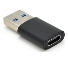 Перехідник USB 3.0 M to USB-C F black VEGGIEG (TC-106)