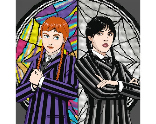 Картина по номерам Santi Wednesday and Agnes 40х40 см, алмазна мозаїка (954947)