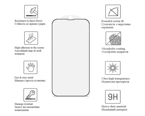 Скло захисне Drobak Matte Ceramics Samsung Galaxy S25 FE 5G Black (333322)