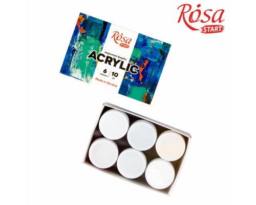 Акрилові фарби Rosa START COLOR 6 x10мл, (4823098530978)