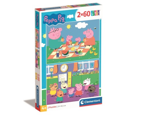 Пазл Clementoni 2 в 1 Peppa Pig, 2 по 60 елементів (24793)