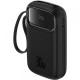 Батарея універсальна Baseus 10000mAh Qpow 2 30W PD/3.0, QC/3.0, w/built-in USB-C cable, Black (P10055008113)