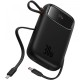 Батарея універсальна Baseus 10000mAh Qpow 2 30W PD/3.0, QC/3.0, w/built-in USB-C cable, Black (P10055008113)