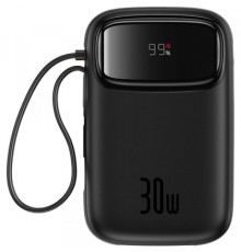 Батарея універсальна Baseus 10000mAh Qpow 2 30W PD/3.0, QC/3.0, w/built-in USB-C cable, Black (P10055008113)