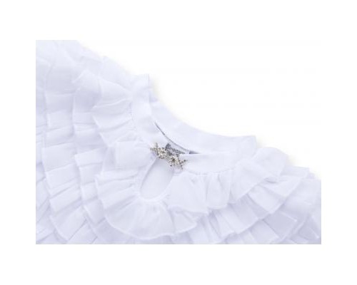 Кофта дитяча Breeze з шифоновими рюшами (9270-140G-white)