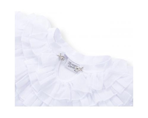 Кофта дитяча Breeze з шифоновими рюшами (9270-140G-white)