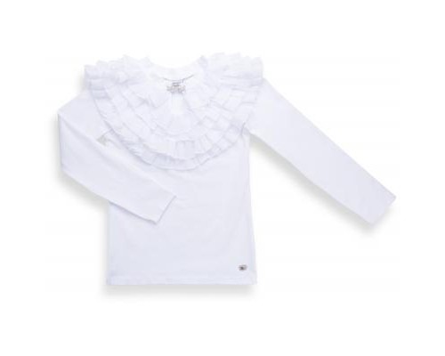 Кофта дитяча Breeze з шифоновими рюшами (9270-140G-white)
