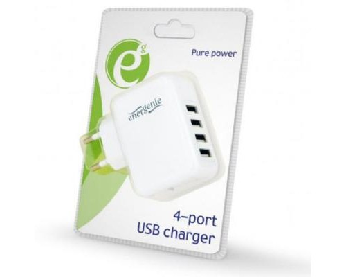 Зарядний пристрій EnerGenie 4 USB, 3.1A (EG-U4AC-02)