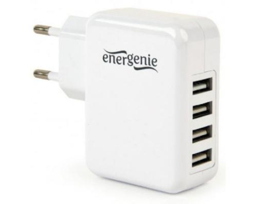 Зарядний пристрій EnerGenie 4 USB, 3.1A (EG-U4AC-02)