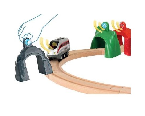 Залізниця Brio World Smart Tech с потягом і тонелями (33873)