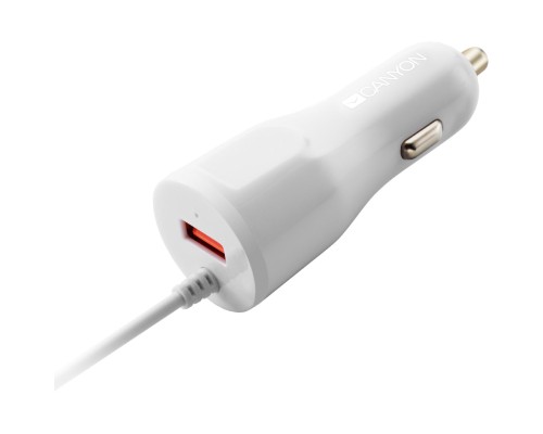 Зарядний пристрій Canyon 1xUSB car adapter (CNE-CCA033W)