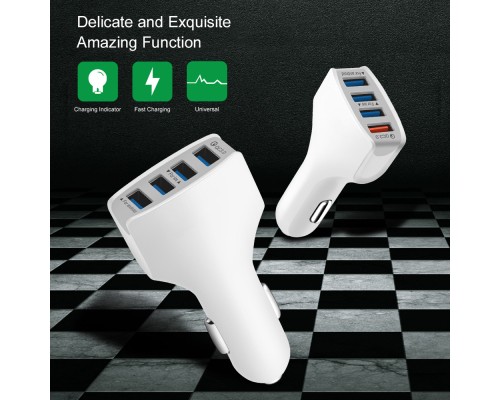 Зарядний пристрій XoKo CQC-400 4 USB Qualcom 3.0 7A White (CQC-400-WH)