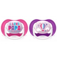 Пустушка Philips AVENT Ultra Air I love… для дівчат, 6-18 міс (SCF080/04)