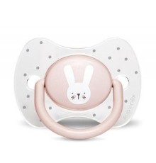 Пустушка Suavinex Hygge Затишні історії 18+ міс. рожевий зайчик (306618)