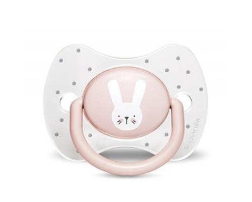 Пустушка Suavinex Hygge Затишні історії 18+ міс. рожевий зайчик (306618)