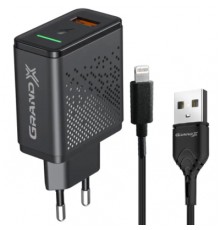 Зарядний пристрій Grand-X QC3.0 18W + Lightning cable (CH-650L)