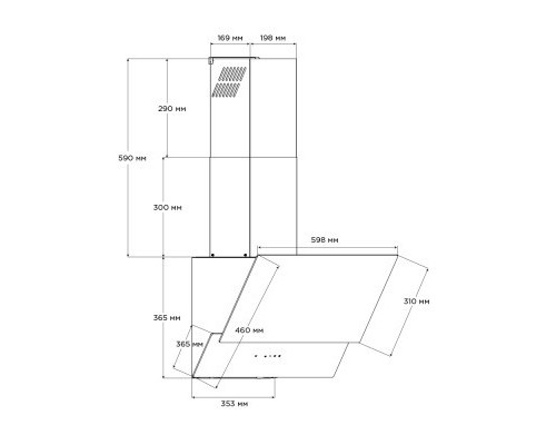 Витяжка кухонна Pyramida ND 835 BL