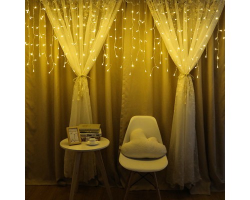 Гірлянда ColorWay Бахрома 3мx0.6м 100Led (IP20) теплий білий (CW-GF-100L36VWW)