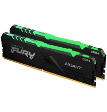 Модуль пам'яті для комп'ютера DDR4 32GB (2x16GB) 3200 MHz Beast RGB Kingston Fury (ex.HyperX) (KF432C16BBAK2/32)
