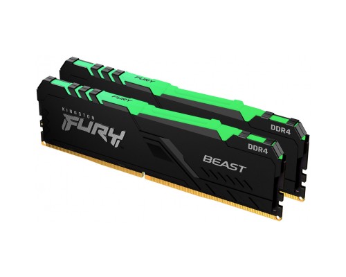 Модуль пам'яті для комп'ютера DDR4 32GB (2x16GB) 3200 MHz Beast RGB Kingston Fury (ex.HyperX) (KF432C16BBAK2/32)