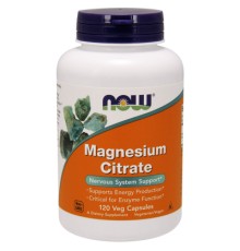 Мінерали Now Foods Цитрат Магнію, Magnesium Citrate, 120 капсул (NOW-01294)