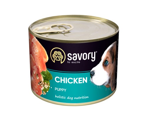 Консерви для собак Savory Dog All breeds Puppy курка 200 г (4820232630549)