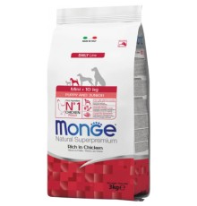 Сухий корм для собак Monge Dog Mini Puppy&Junior зі смаком курки та рису 3 кг (8009470004015)