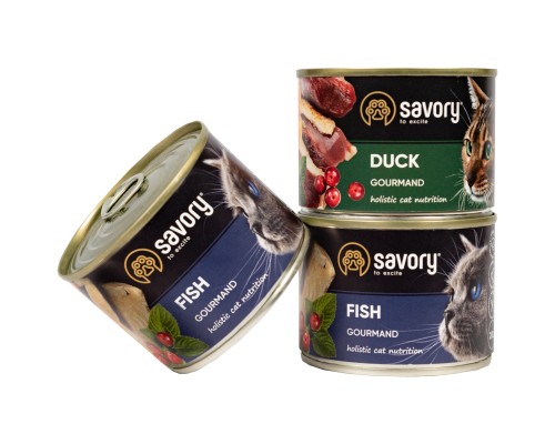 Сухий корм для кішок Savory Sensitive 2 кг (сухий корм) + 600 г (консерви) (2700000021286)