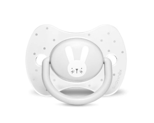 Пустушка Suavinex Hygge Затишні історії 0-6 міс. сірий зайчик (306593)