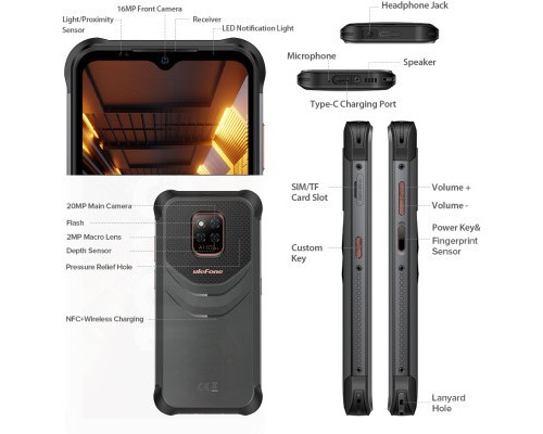Мобільний телефон Ulefone Power Armor 14 Pro 6/128Gb Black (6937748734673)