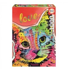 Пазл Educa Tilt Cat Love, Дин Руссо 1000 елементів (6337235)
