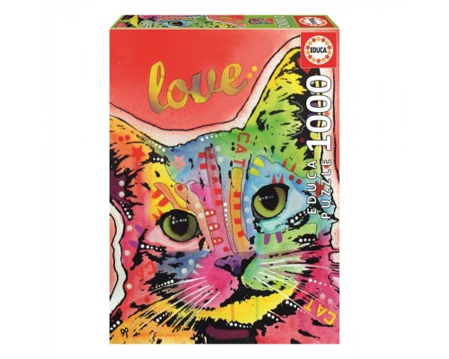 Пазл Educa Tilt Cat Love, Дин Руссо 1000 елементів (6337235)