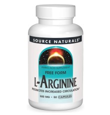 Амінокислота Source Naturals L-Аргінін 500мг, L-Arginine, 50 капсул (SN1686)