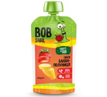 Дитяче пюре Bob Snail Равлик Боб Смузі Банан Полуниця 120 г (4820219343387)