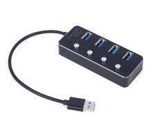 Концентратор Gembird USB 3.0 4 ports switch black (UHB-U3P4P-01)
