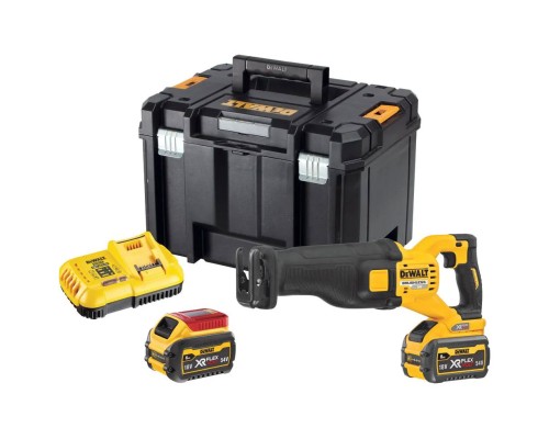 Шабельна пила DeWALT 54В XR FLEXVOLT Li-lon 2 Аг, 0 - 3000 ход/хв, 3.54 кг, кейс TSTAK (DCS389T2)