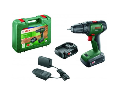 Шуруповерт Bosch UniversalDrill 18V, 2x1.5Ач, 40Нм, 440/1450 об/хв, ЗП, 1.2кг, кейс (0.603.9D4.002)