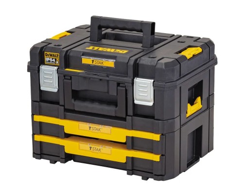Ящик для інструментів DeWALT TSTAK 2.0 440х330х340 мм, з висувними секціями (DWST83395-1)