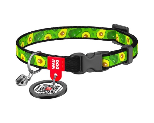 Нашийник для тварин WAUDOG Авокадо з QR паспортом XS 20-30 см (5280)